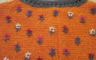 Damenjacke RESI in Orange von Goschler Handstrick