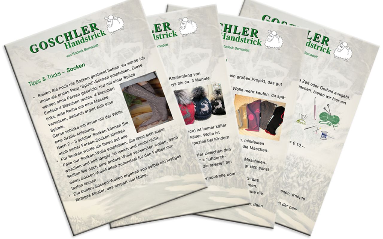 Tipps, Tricks und Fertigmachen - Goschler Handstrick
